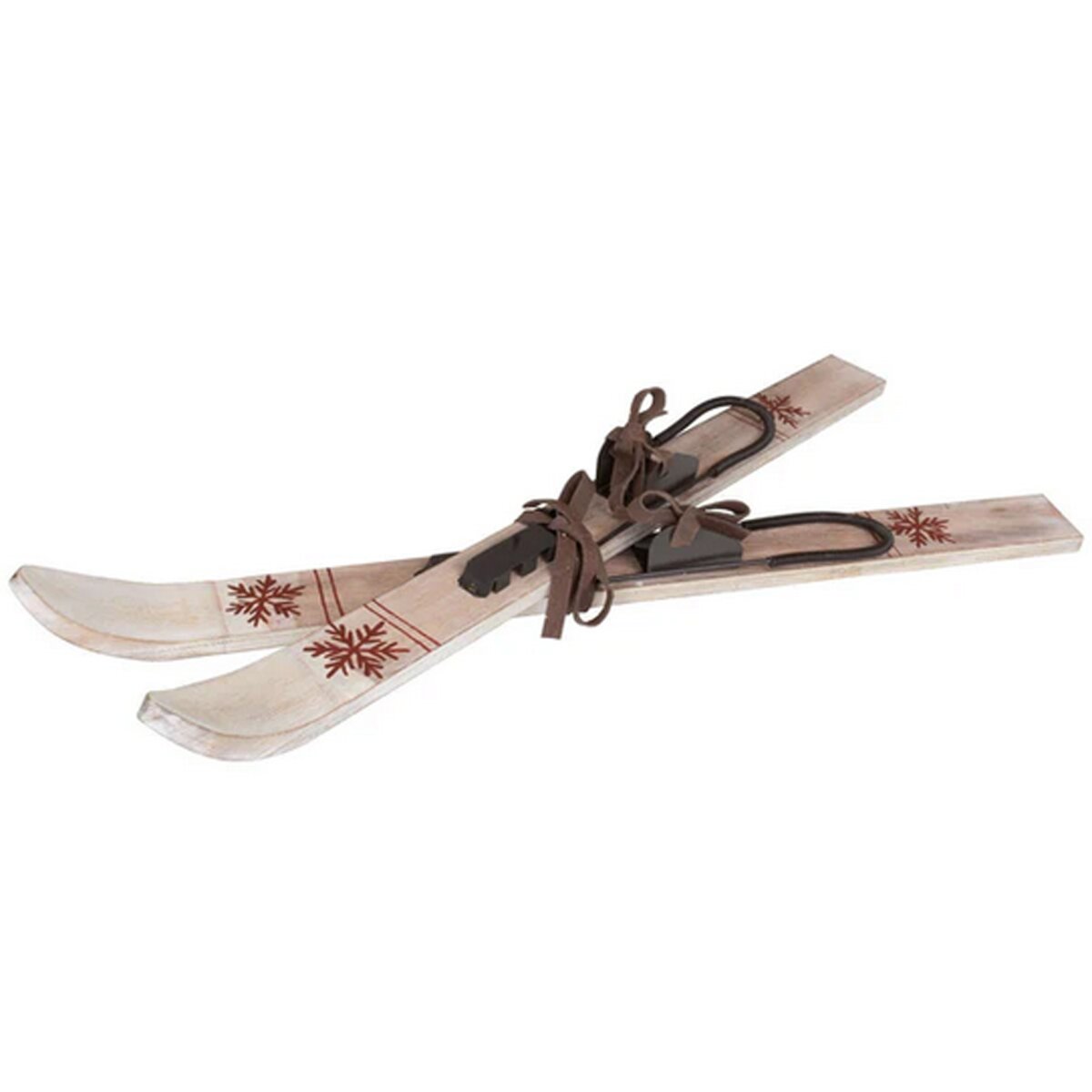 Deko Ski aus Holz natur 57 cm