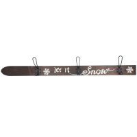 Garderobe Ski aus Holz mit 3 Haken 100 cm - Kleiderhaken,...