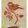 Rostfigur Vogel Meise auf Zweig zum Schrauben 28x30 cm - Dekofigur für den Garten, Gartendeko, Metalldeko, Baumdeko