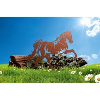 Dekofigur Pferd (Mustang) 60x70cm Rost Design, Rostfigur...