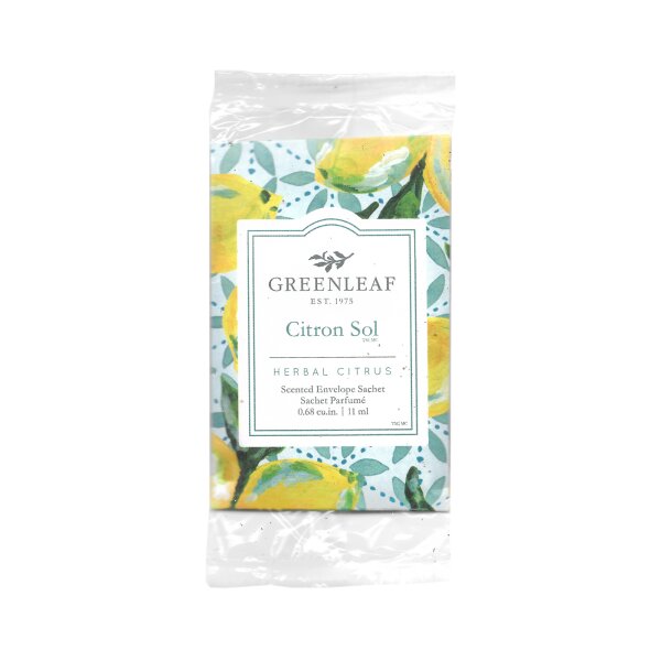 Greenleaf Duftsachet Citron Sol small, Raumduft, Autoparfum, Duft Sachet