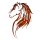 Wandbild Pferdekopf 60x40 cm Scherenschnitt im Rost Design - Rostfigur Pferd, Deko Bild, Gartendeko, Metalldeko, Terrassendeko