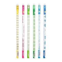 Bleistift Spickzettel mit Radiergummi, 6er Set -...