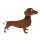 Rostfigur Hund Dackel Bodo 48x30 cm - Hunde Figur, Rost Design, Gartendeko, Metalldeko