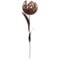 Gartenstecker Blume Blüte 95 cm im Rost Design -...