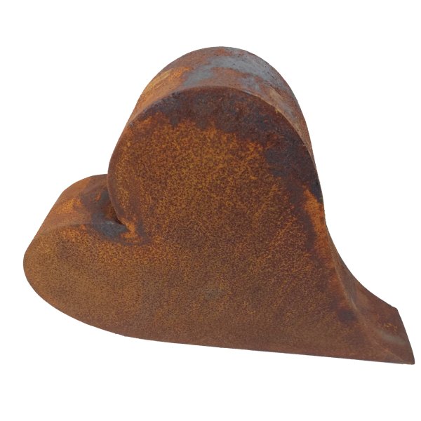 Dekofigur Herz 3D 26x21 cm im Rost Design - Rostfigur für den Garten, Gartendeko, Metalldeko
