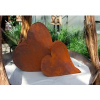 Dekofigur Herz 3D 26x21 cm im Rost Design - Rostfigur für den Garten, Gartendeko, Metalldeko