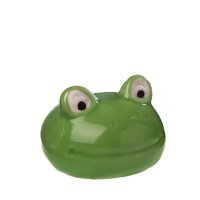 Frosch 6 cm aus Porzellan schwimmend als Teich Deko - Deko für Vogeltränke, Fische, Gartenteich, Schwimmtiere, Gartendeko