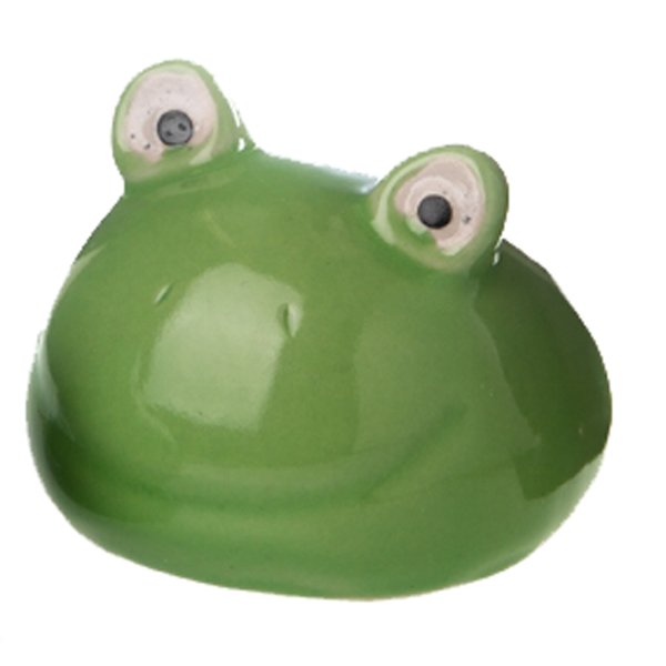 Frosch 8 cm aus Porzellan schwimmend als Teich Deko - Deko für Vogeltränke, Fische, Gartenteich, Schwimmtiere, Gartendeko