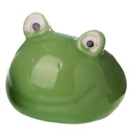 Frosch 8 cm aus Porzellan schwimmend als Teich Deko -...