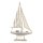 Deko Holz Boot Segelboot 43 cm - Maritime Deko, Terrasse, Ferienwohnung, Schiff, Strand, Dekoartikel, Maritim