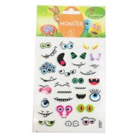 Eier Tattoos / Eier Aufkleber Monster Gesichter - 2...