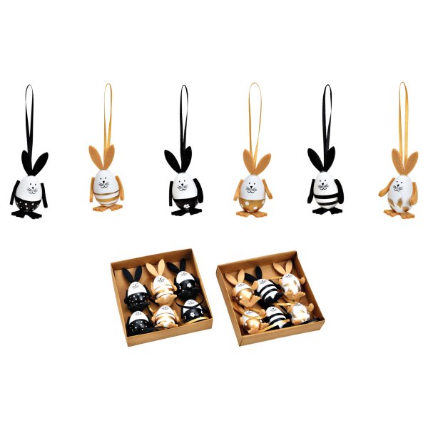 Hänger Ostern Hase Osterei 12er Set -  Osterdeko, Geschenkanhänger Ostern, Frühlingsdeko, Osterhase