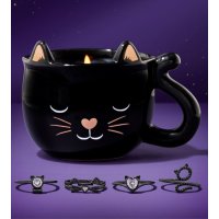 Duftkerze Black Cat Mug Katze mit berraschungs Ring von...