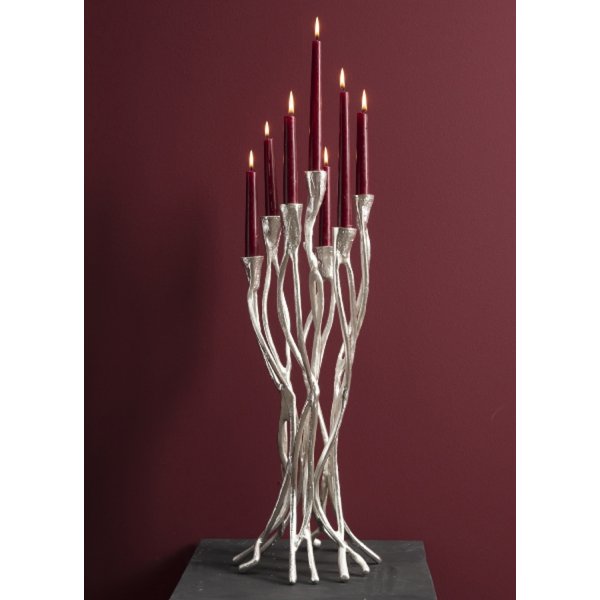 Kerzenleuchter Roots für 7 Kerzen aus Aluminium, gold H: 63,5 cm - Kerzenständer, Deko, festliche Dekoration