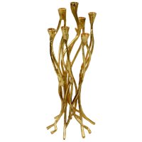 Kerzenleuchter Roots für 7 Kerzen aus Aluminium, gold H:...