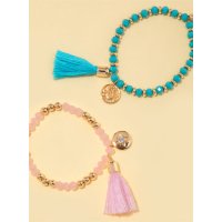 Duftkerze Fa-la-la-la Llama mit Armband von Charmed Aroma, Lama, Kerze mit Schmuck (Perlenarmband)