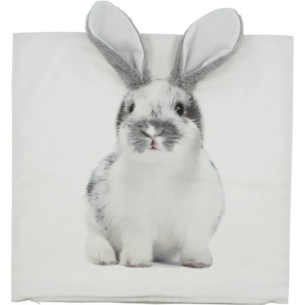 Kissenhülle Hase Schlappohr 45x45 cm - Kissenbezug, Ostern, Ostergeschenk