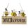 Türschild Willkommen mit Biene - Willkommensschild, Tür Deko, Hängedekoration, Biene