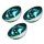 Glas Schwimmschale rund hellblau, D: 7,5 cm (3er Set) - Schwimmkerzen, Tischdeko, Teelichthalter