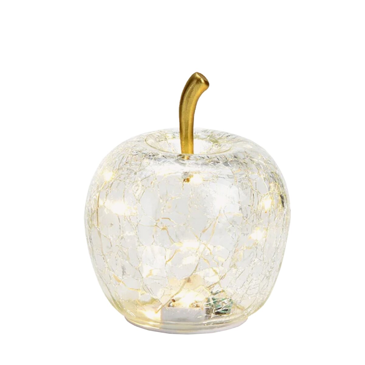 dekoleuchte apfel (xs) mit goldenem stiel & led lichterkette, apfel l,  12,95 €