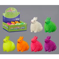 Zottel Hase mit LED 3er Set  - Knautschball,...