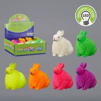 Zottel Hase mit LED 3er Set  - Knautschball,...