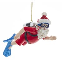 Baumschmuck Taucher Weihnachtsmann, Scuba Diver Santa -...