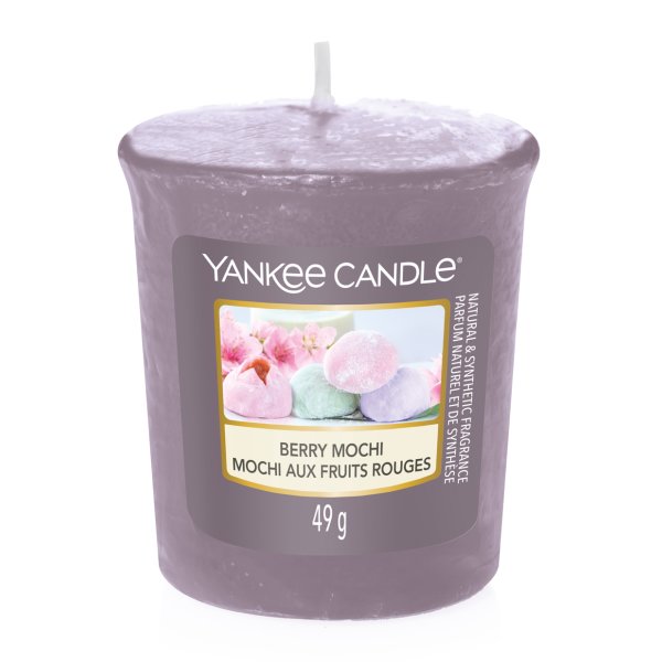 Yankee Candle Votivkerze BERRY MOCHI - Kerze mit Brenndauer bis zu 15 Stunden