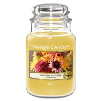 Yankee Candle Duftkerze im Glas (groß) GOLDEN AUTUMN - Kerze mit Brenndauer bis zu 150 Stunden