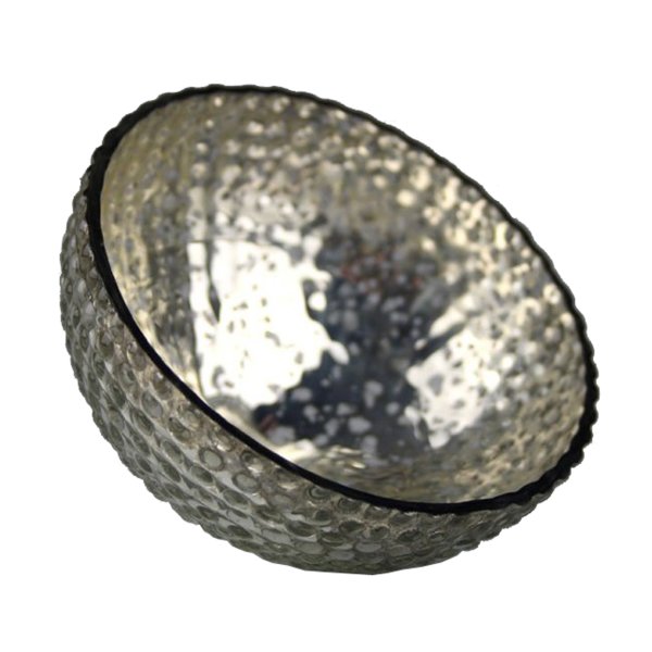 Glas Schwimmschale rund silber, D: 9cm - Schwimmkerzen, Tischdeko, Teelichthalter