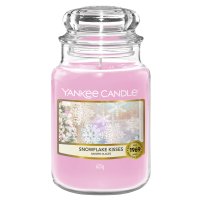 Yankee Candle Duftkerze im Glas (groß) SNOWFLAKE KISSES - Kerze mit Brenndauer bis zu 150 Stunden