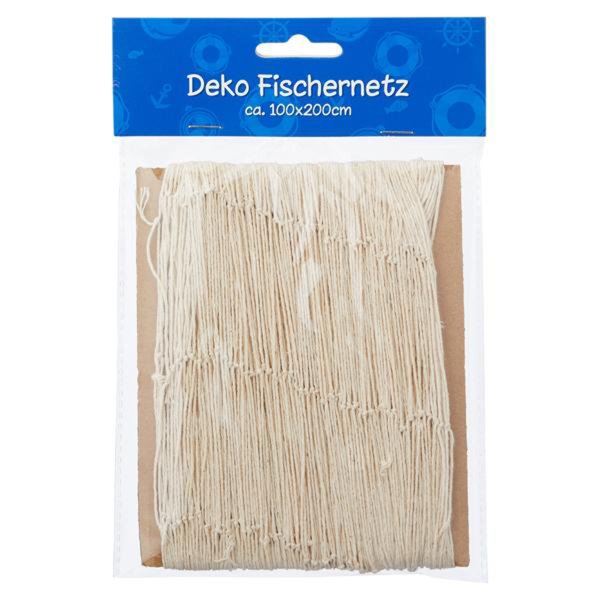 Fischernetz 100x200 cm als maritime Deko - Meer, Schiff, Fisch Netz, Terrasse, Ferienwohnung, maritim einrichten