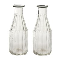 Glasflasche "Shoot", Klarglas Vase (2er Set) -...