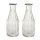 Glasflasche "Shoot", Klarglas Vase (2er Set) - kleine Vasen, Tischdekoration, Glasvase, Blumenvase, Flaschenvase, Landhaus