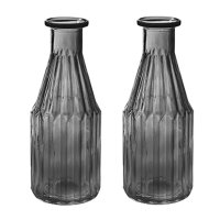 Glasflasche Shoot, Vase smoke (2er Set) - kleine Vasen,...