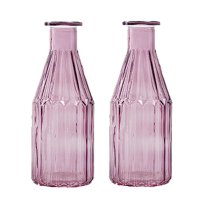 Glasflasche "Shoot", Vase lila (2er Set) -...