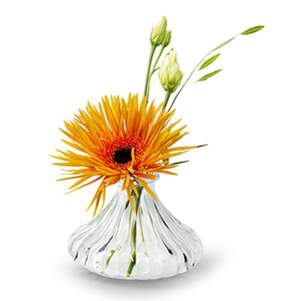 Glasvase Chantal, Klarglas Vase, H: 7 cm (2er Set) - kleine Vasen, Blumenvase, Tischdekoration, Deko Hochzeit