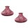 Glasvase "Chantal", Vase lila, H: 7 cm (2er Set) - kleine Vasen, Blumenvase, Tischdekoration, Deko Hochzeit