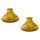Glasvase "Chantal", Vase gelb, H: 7 cm (2er Set) - kleine Vasen, Blumenvase, Tischdekoration, Deko Hochzeit