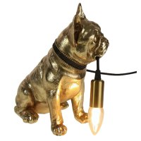 Tischleuchte Bulldogge Francis, gold - Tischlampe, Moderner Deko Stil, Tierleuchte, Hund