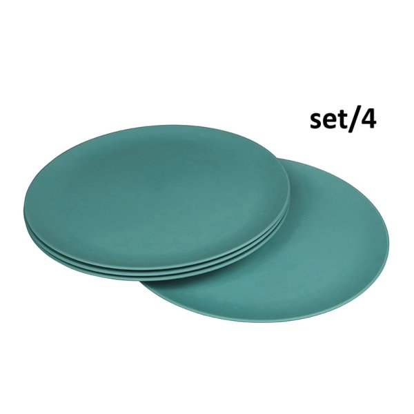Campinggeschirr Zuperzozial Teller Flavour-It Plate 25,5cm, misty blue (4er Pack) Bioplastic C-PLA