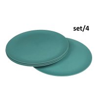 Campinggeschirr Zuperzozial Teller Flavour-It Plate 25,5 cm, misty blue (4er Pack) Bioplastic C-PLA