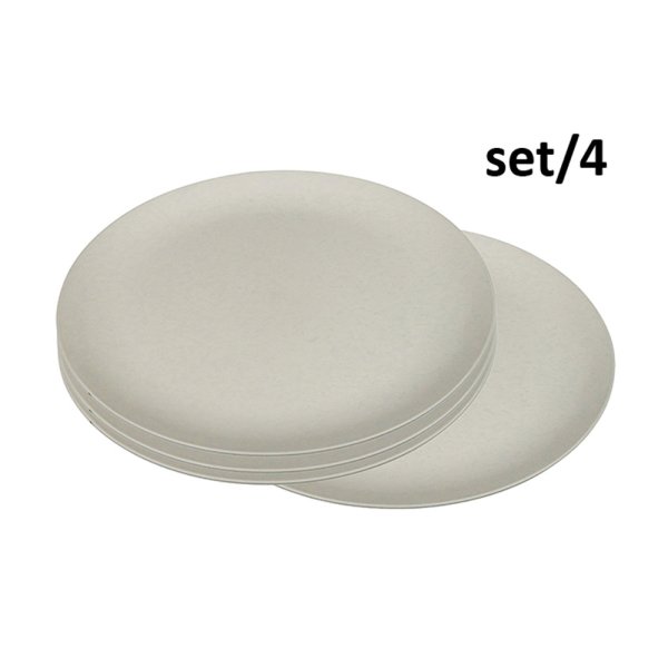 Campinggeschirr Zuperzozial Teller Flavour-It Plate 20cm, coconut white (4er Pack) Bioplastic C-PLA