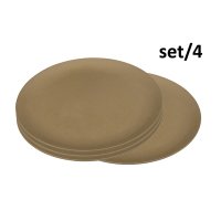 Campinggeschirr Zuperzozial Teller Flavour-It Plate 20cm, toffee brown (4er Pack) Bioplastic C-PLA