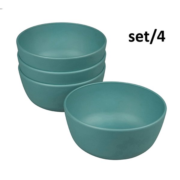 Campinggeschirr Zuperzozial Müslischale Boost-Bowl, misty blue (4er Pack) Schale Bioplastic C-PLA