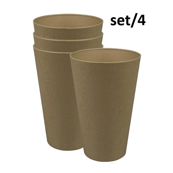 Campinggeschirr Zuperzozial Becher Reload-Cup, toffee brown (4er Pack) Trinkglas Bioplastic C-PLA