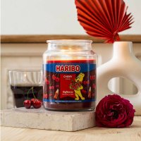Haribo CHERRY COLA Duftkerze im Glas (groß)  2-Docht Kerze