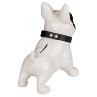 Spardose Hund Französische Dogge mit Schloß und Herz Halsband - Kinder Spardose, Sparschwein, Sparbüchse, Geldbüchse
