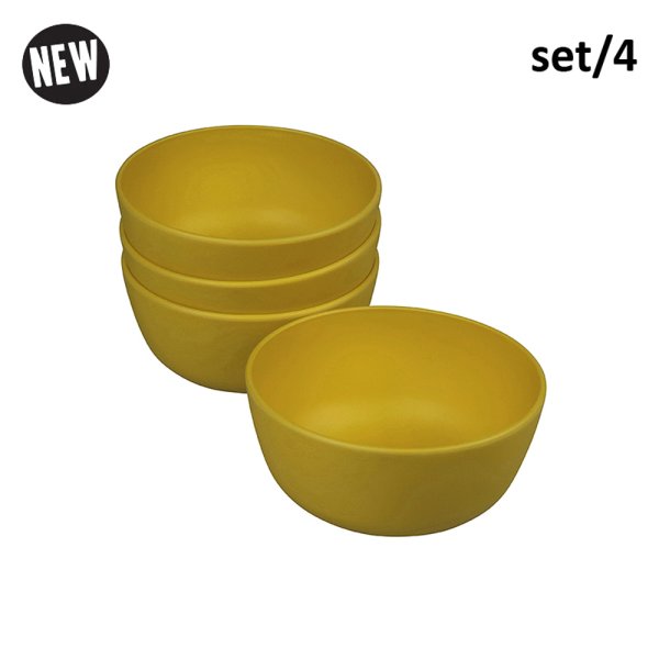 Campinggeschirr Zuperzozial Müslischale Boost-Bowl, saffron yellow (4er Pack) Schale Bioplastic C-PLA